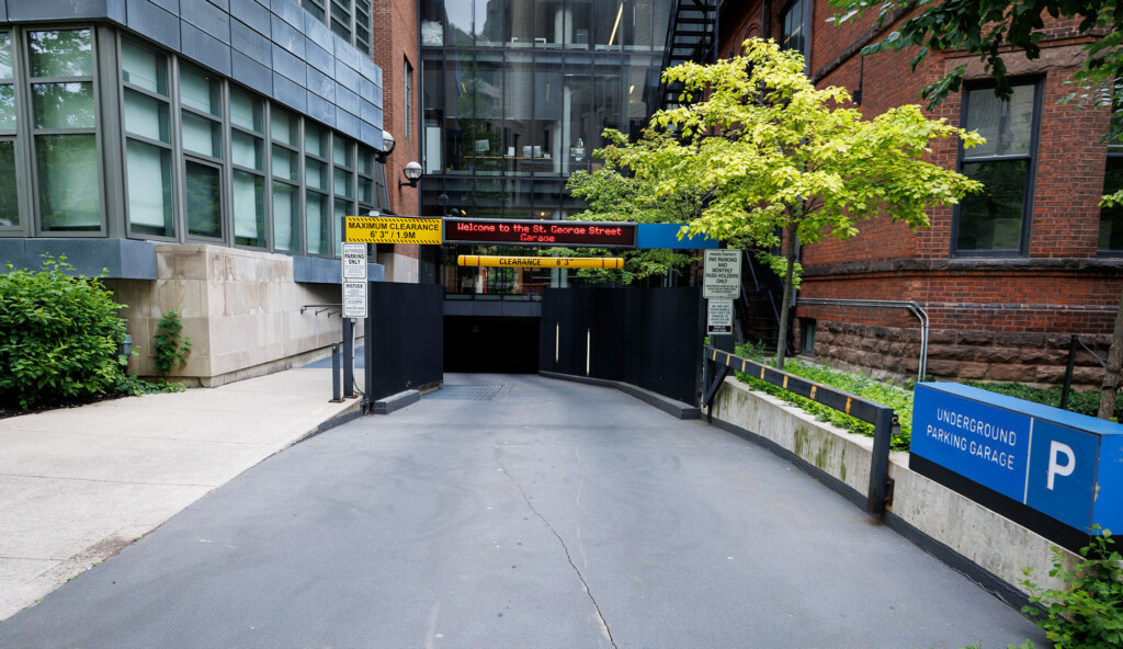 parking garage located underneath the Rotman School of Management Building, at 107 St. George Street.