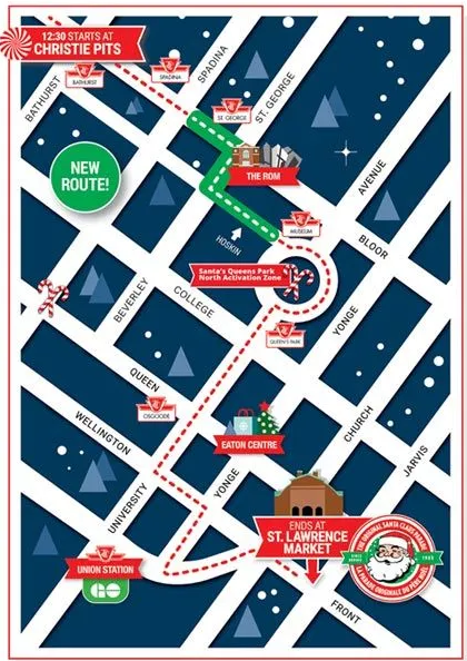 santa parade 2024 map